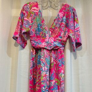 Lilly Pulitzer Parigi Skort Romper Pink Isle Shell